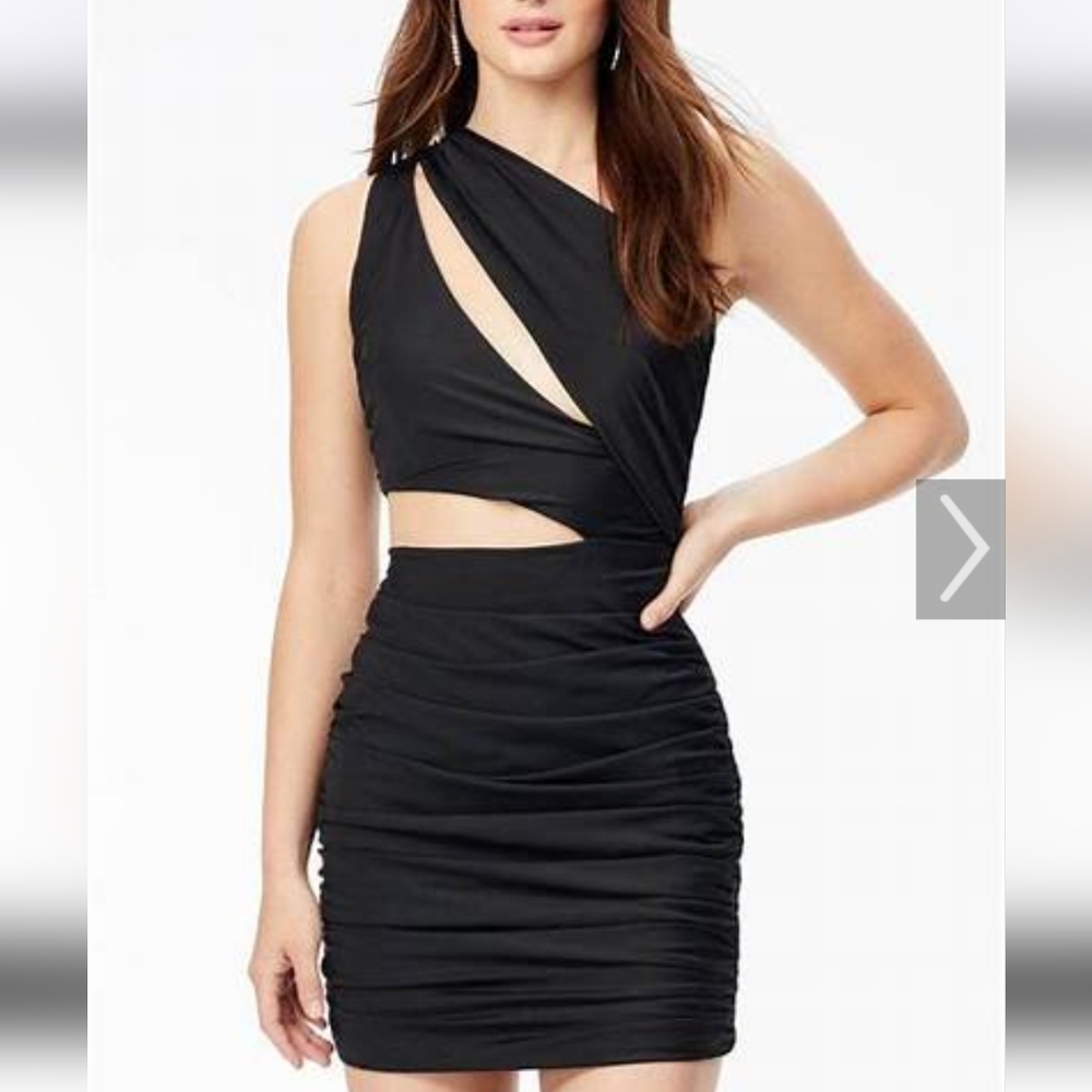 Chic One-Shoulder Black Dress